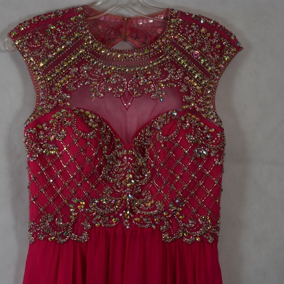 Beaded/Sequined/Rhinestone Gown SZ 8 Madison James - Picture 13 of 13